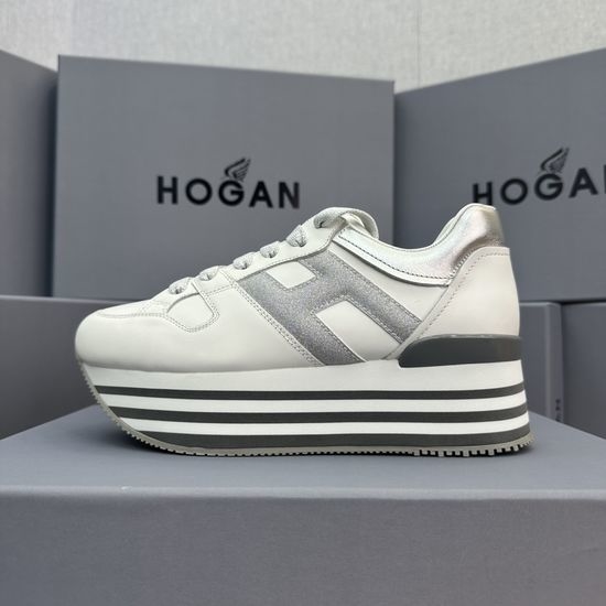 Hogan Fashionable Thick-Soled Leather Loafers for Daily