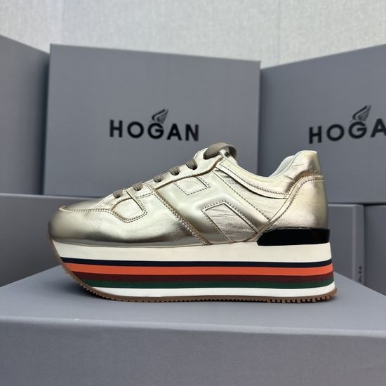 Hogan Fashionable Thick-Soled Leather Loafers for Daily