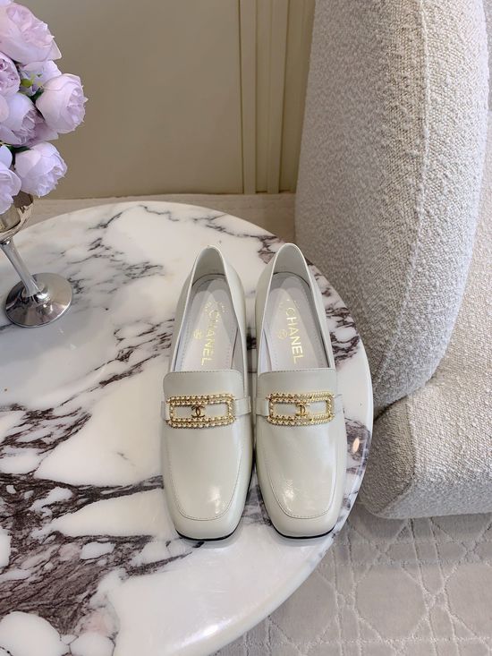 Chanel Chunky Heel Loafer with Classic Logo Decor
