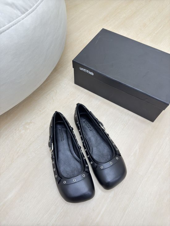 Untitlab Black Calfskin Leather Comfortable Casual Slip On Shoes