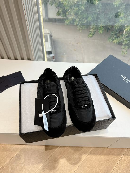 Prada Suede Upper Soft Lined Non-slip Casual Sneakers