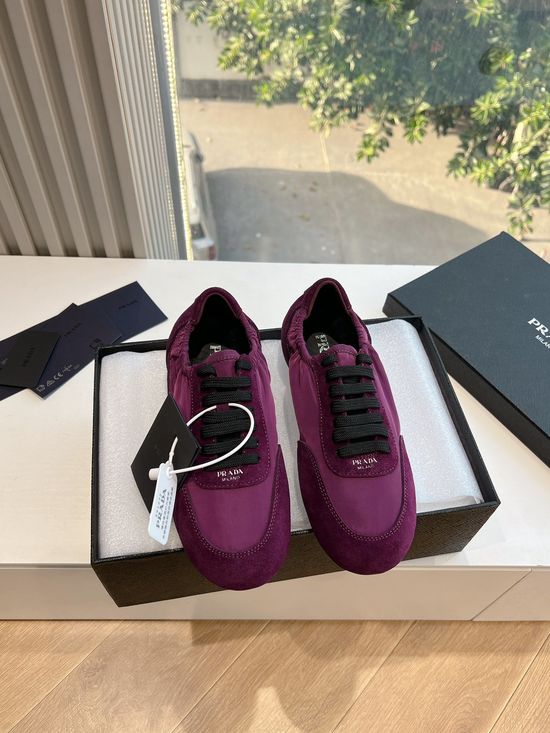 Prada Suede Upper Soft Lined Non-slip Casual Sneakers