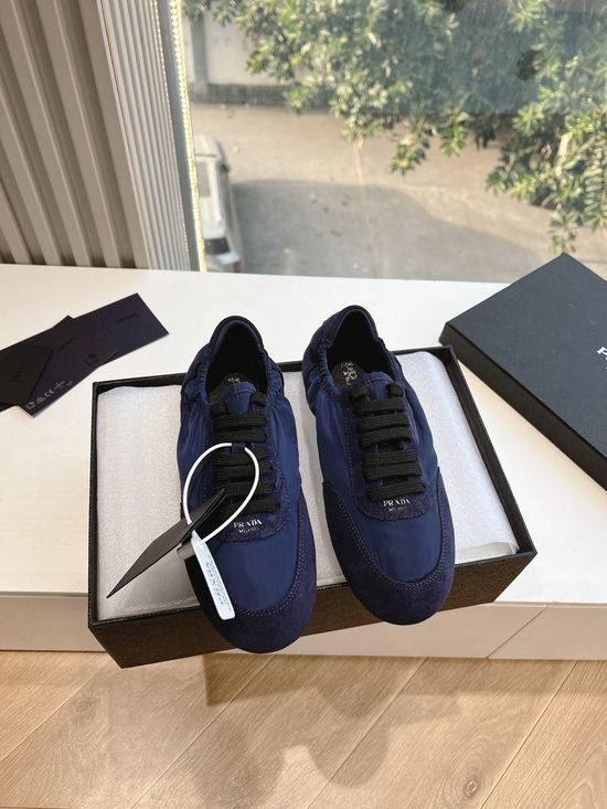 Prada Suede Upper Soft Lined Non-slip Casual Sneakers