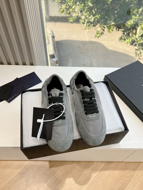 Prada Suede Upper Soft Lined Non-slip Casual Sneakers
