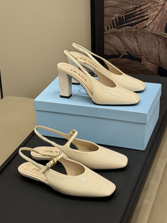 Prada Square Toe Leather Dress Shoes With Sheepskin Lining