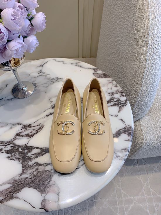 Chanel Classic Emblem Leather Loafer Casual Comfort Shoes