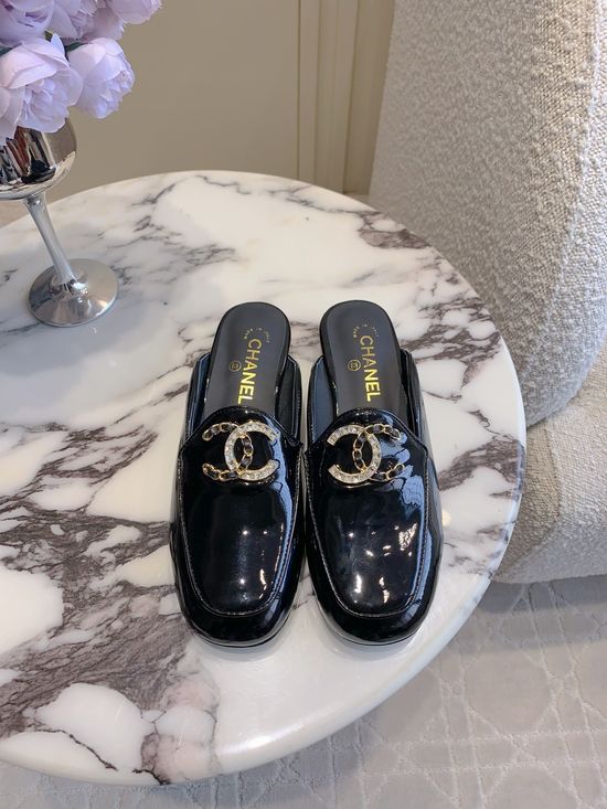 Chanel Classic Emblem Leather Loafer Casual Comfort Shoes