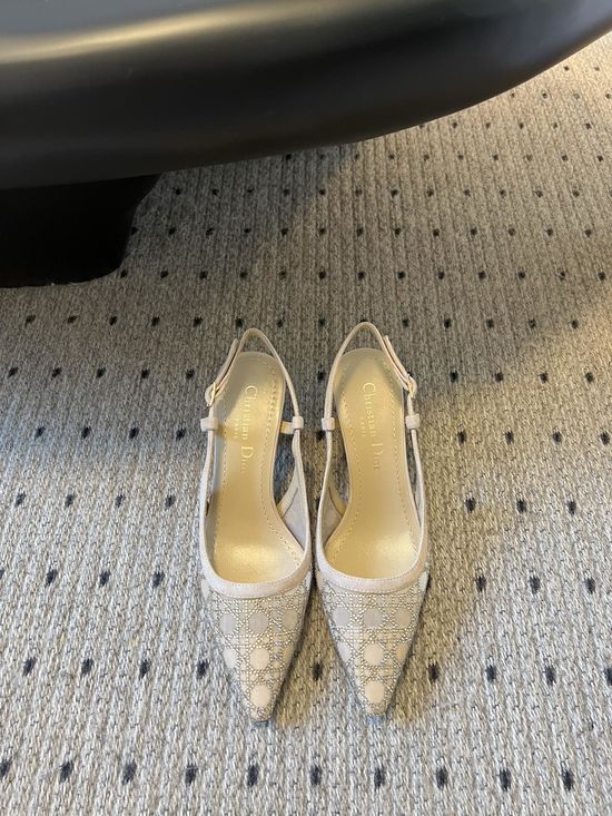 Christian Dior Rhinestone Mesh High Heels with Soft Leather Lining