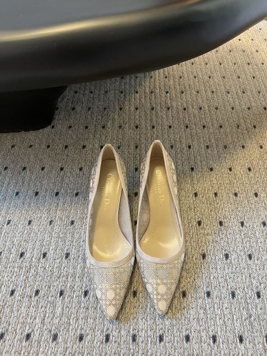 Christian Dior Rhinestone Mesh High Heels with Soft Leather Lining