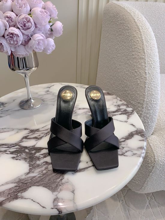 Yves Saint Laurent Sophisticated Alphabet-Heel High-Heel Shoes