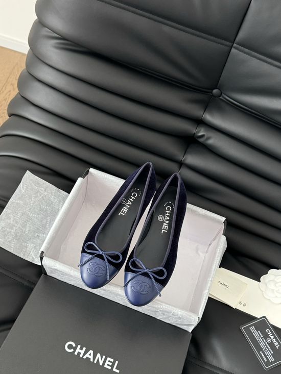 Chanel Round Toe Ballet Flats Comfortable Casual Daily Shoes