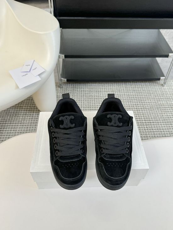 Celine Classic Couple Padded Casual Sneakers with Suede Upper