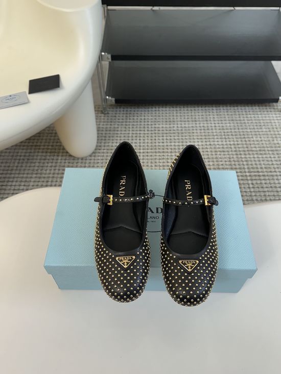 Prada Minimalist Mary Jane Shoes with Patent Leather
