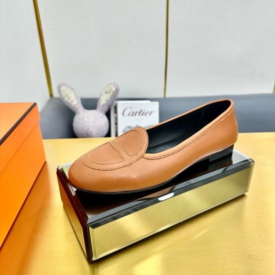 Hermes Handcrafted Genuine Leather Comfortable Casual Loafers