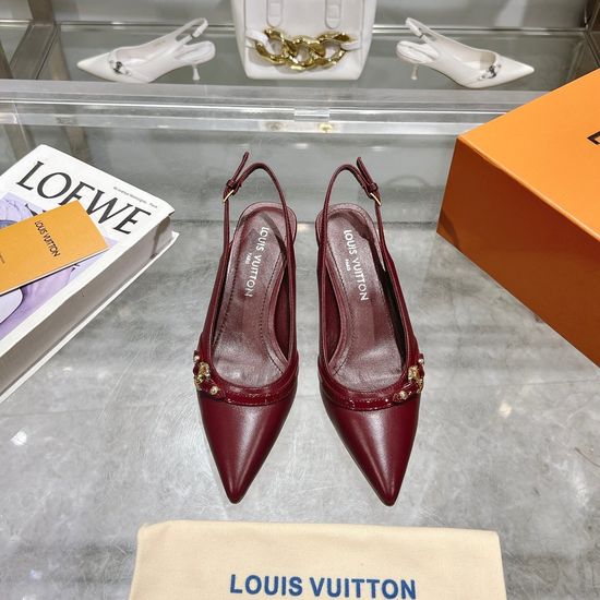 Louis Vuitton Slingback High Heels With Adjustable Buckle Strap