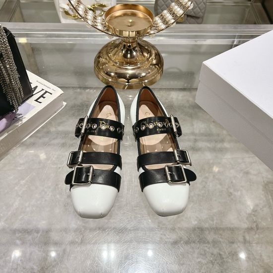 Christian Dior Pearl Rivet Mary Jane Shoes With Soft Sheepskin Lining