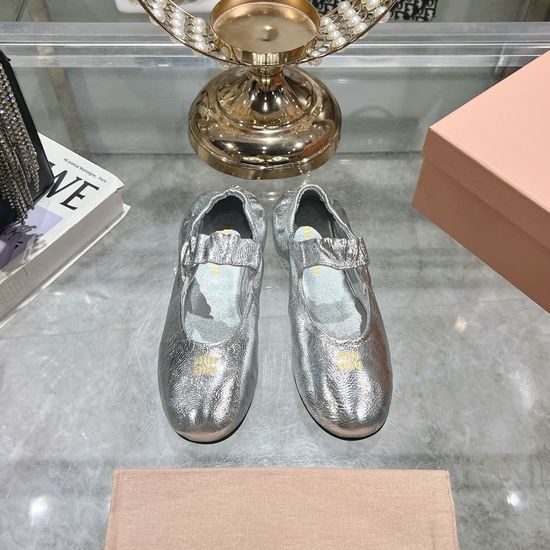 Miu Miu Stretchy Slip On Mary Jane Ballet Flat Shoes