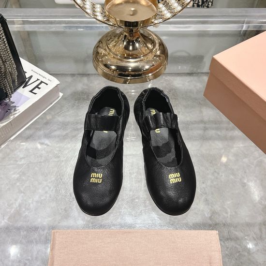 Miu Miu Stretchy Slip On Mary Jane Ballet Flat Shoes