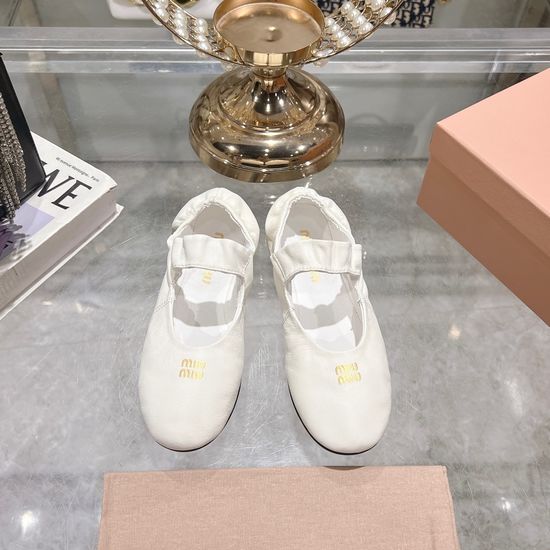 Miu Miu Stretchy Slip On Mary Jane Ballet Flat Shoes