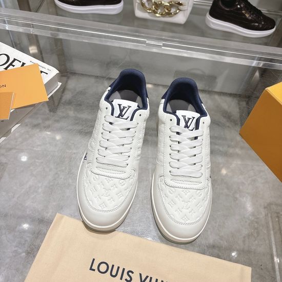 Louis Vuitton Embossed Leather Sneakers With Removable Comfort Insole