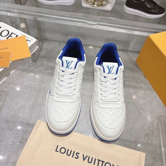Louis Vuitton Embossed Leather Sneakers With Removable Comfort Insole