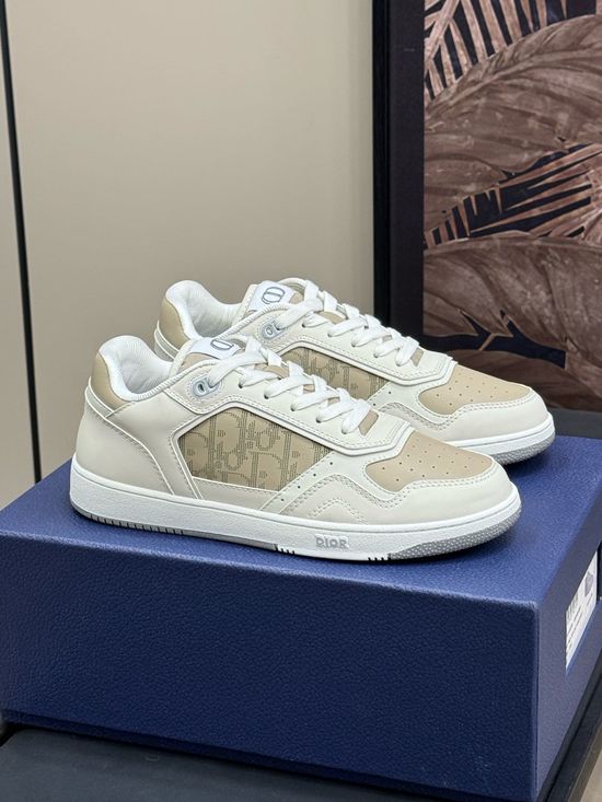 Christian Dior Suede And Leather Patchwork Comfortable Fashion Sneakers