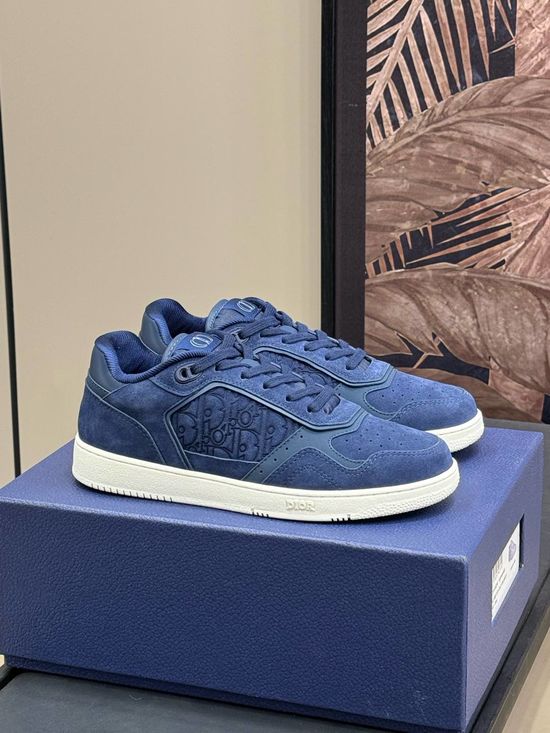 Christian Dior Suede And Leather Patchwork Comfortable Fashion Sneakers
