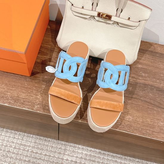 Hermes Handwoven Espadrille Sandals with Premium Leather Sole