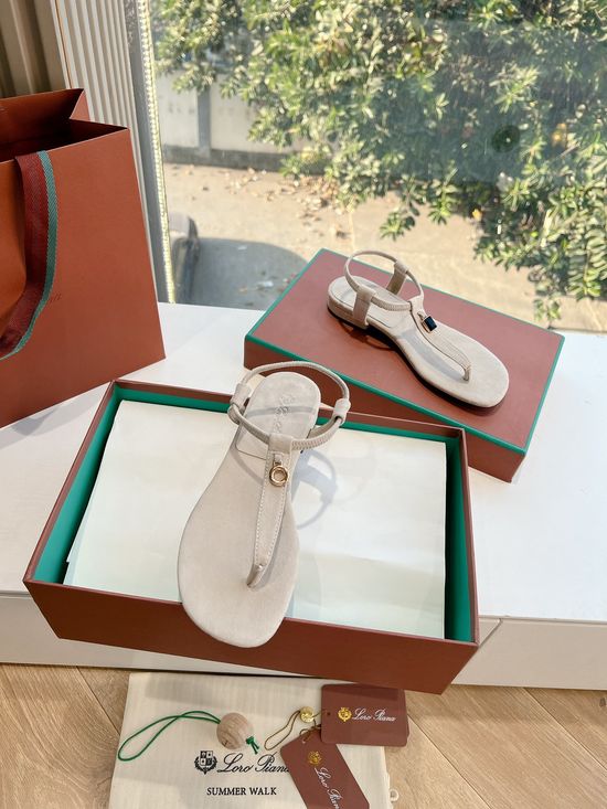Loro Piana Casual Comfort Thong Sandals Soft Sole Non Slip Daily Shoes