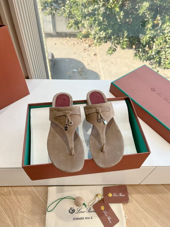 Loro Piana Casual Comfort Thong Sandals Soft Sole Non Slip Daily Shoes
