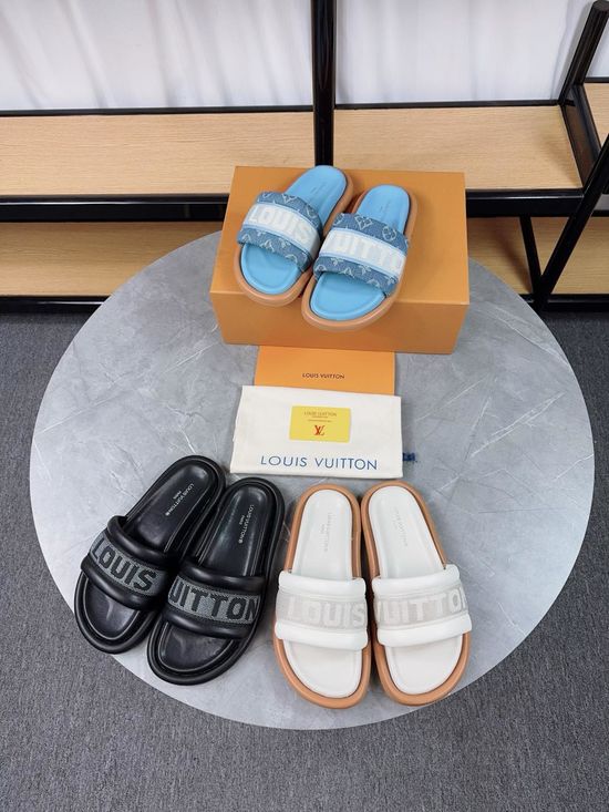 Louis Vuitton Premium Woven Slip On Slippers Comfortable Casual Footwear