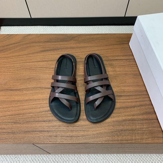 Gucci Minimalist Leather Roman Sandals Durable Non Slip Sole