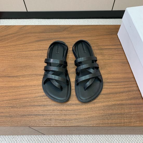 Gucci Minimalist Leather Roman Sandals Durable Non Slip Sole