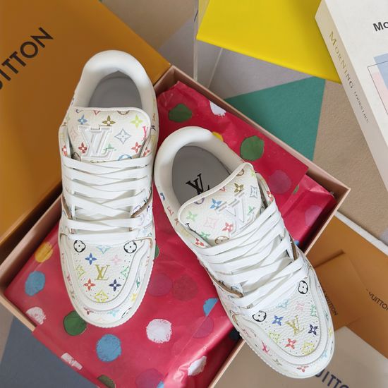 Louis Vuitton Collaborative Leather Skate Shoes with Monogram
