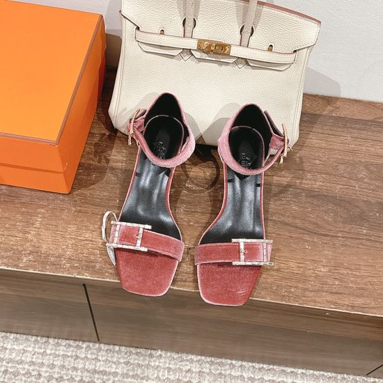 Hermes Comfortable Low-heel Sandals Minimalist Design Durable Daily Footwear