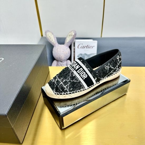 Christian Dior CD Embroidered Espadrilles Casual Lightweight Flat Shoes