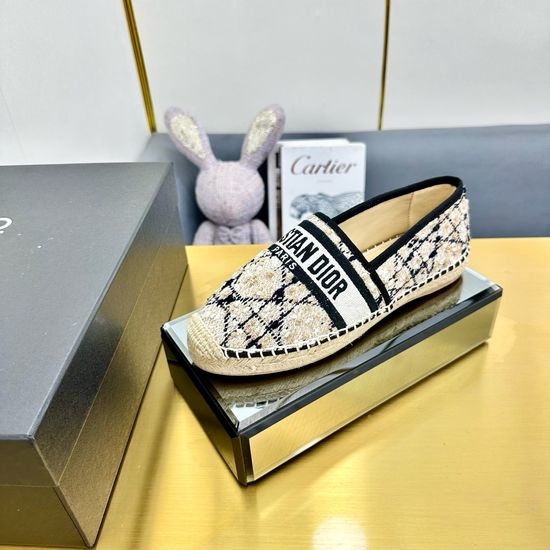 Christian Dior CD Embroidered Espadrilles Casual Lightweight Flat Shoes