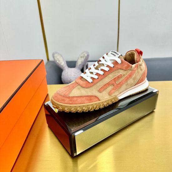 Hermes Comfortable Breathable Premium Leather Casual Sneakers