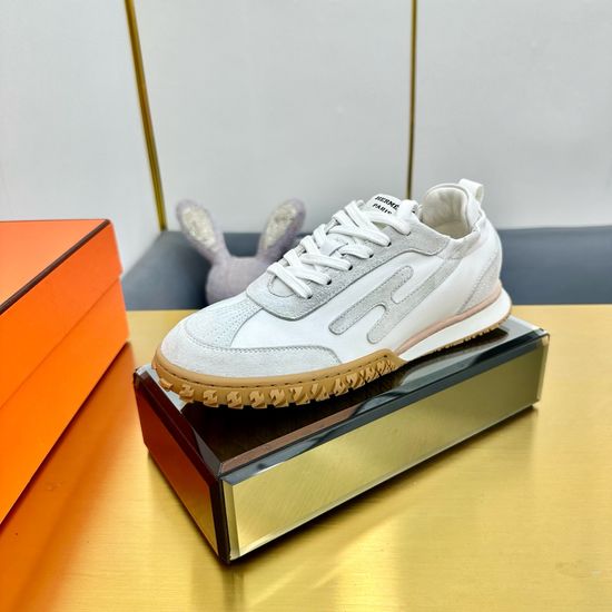Hermes Comfortable Breathable Premium Leather Casual Sneakers