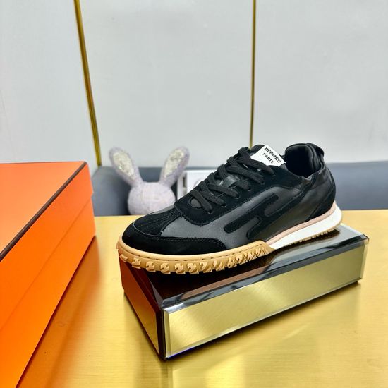 Hermes Comfortable Breathable Premium Leather Casual Sneakers