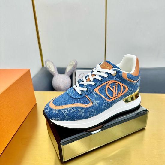 Louis Vuitton Comfortable Running Sneakers with Leather Upper