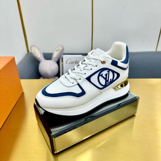 Louis Vuitton Comfortable Running Sneakers with Leather Upper