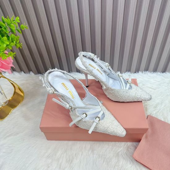 Miu Miu Woven Color Block Slip On Leather Sole Shoes