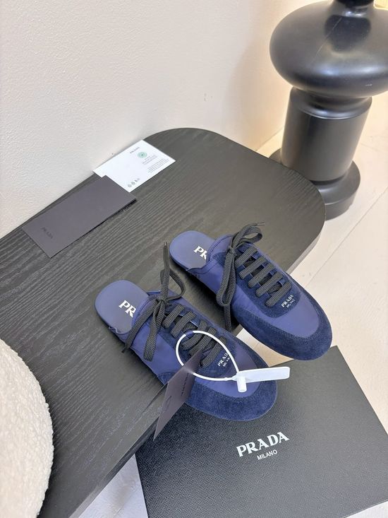Prada Suede Slip On Casual Comfortable Walking Sneakers