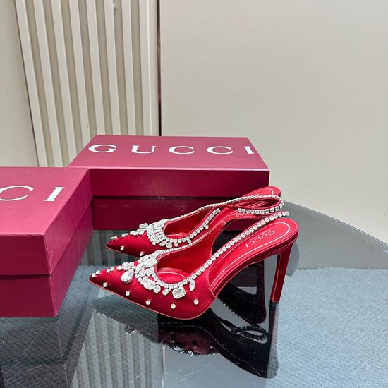Gucci Sparkling High Heeled Back Strap Sandals for Glamour