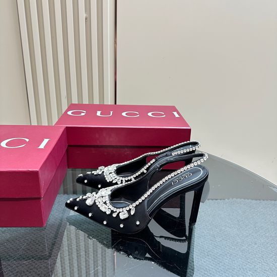 Gucci Sparkling High Heeled Back Strap Sandals for Glamour