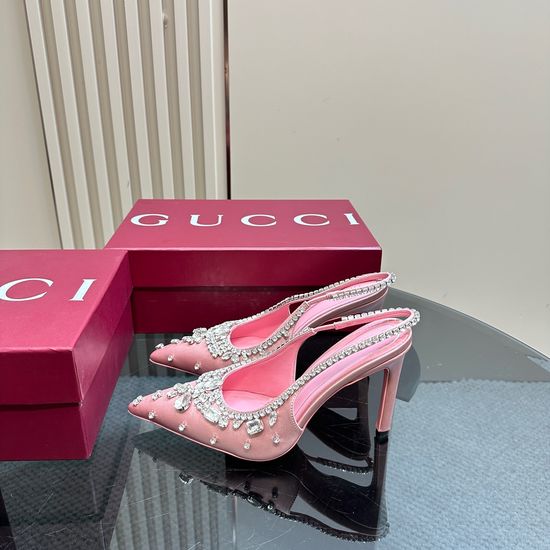 Gucci Sparkling High Heeled Back Strap Sandals for Glamour