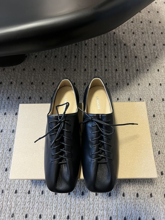 Lemaire Soft Leather Derby Shoes with Padded Heel Comfort