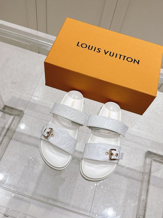 Louis Vuitton Vintage Pattern Casual Beach Slide Sandals