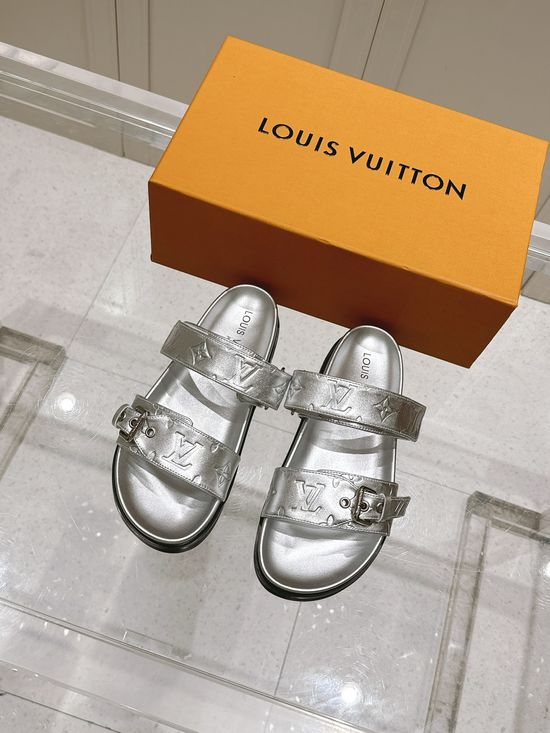 Louis Vuitton Vintage Pattern Casual Beach Slide Sandals